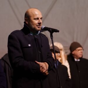 Uczestnicy wigilii miejskiej w Rzeszowie