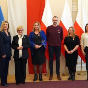 Uczestnicy uroczystości z udziałem podkarpackich nauczycieli