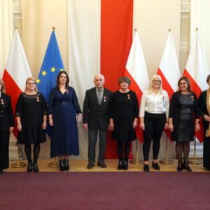 Uczestnicy uroczystości z udziałem podkarpackich nauczycieli