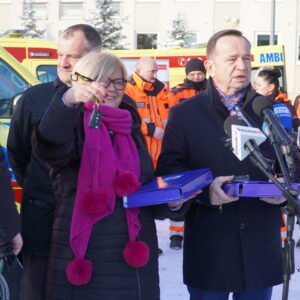 Wojewoda podkarpacki Teresa Kubas-Hul podczas konferencji prasowej