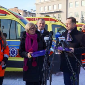 Wojewoda podkarpacki Teresa Kubas-Hul podczas konferencji prasowej
