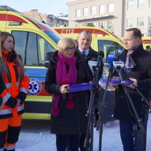 Wojewoda podkarpacki Teresa Kubas-Hul podczas konferencji prasowej