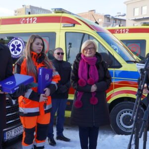 Wojewoda podkarpacki Teresa Kubas-Hul podczas konferencji prasowej