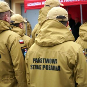 Uczestnicy narady strażackiej