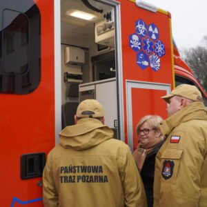 Uczestnicy narady strażackiej