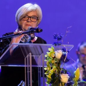 Wojewoda podkarpacki Teresa Kubas-Hul przemawia podczas uroczystości
