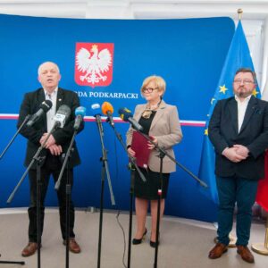 Uczestnicy konferencji prasowej