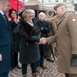 Uczestnicy przysięgi wojskowej terytorialsów