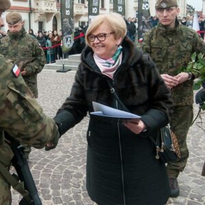 Uczestnicy przysięgi wojskowej terytorialsów