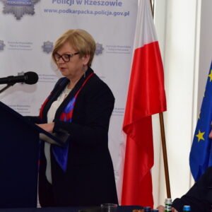 Uczestnicy narady rocznej Policji
