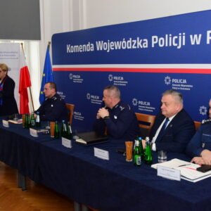 Uczestnicy narady rocznej Policji