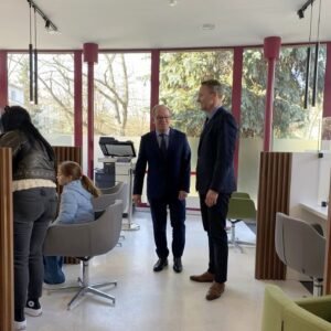 Wicewojewoda podkarpacki Wiesław Buż podczas wizyty w Mielcu