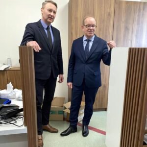Wicewojewoda podkarpacki Wiesław Buż podczas wizyty w Mielcu