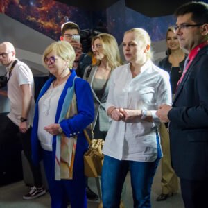 Uczestnicy spotkania z minister edukacji Barbarą Nowacką