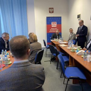 Wicewojewoda podkarpacki Wiesław Buż podczas posiedzenia Rady OPZZ Województwa Podkarpackiego