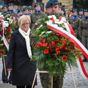 Wojewoda podkarpacki Teresa Kubas-Hul podczas obchodów 105. rocznicy śmierci płk. Leopolda Lisa-Kuli