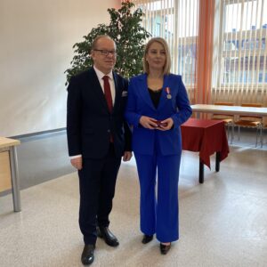 Wicewojewoda podczas uroczystości wręczenia odznaczeń państwowych