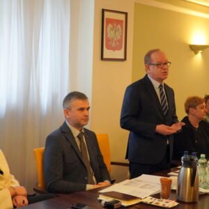 Uczestnicy narady z przewodniczącymi zespołów do spraw orzekania o niepełnosprawności