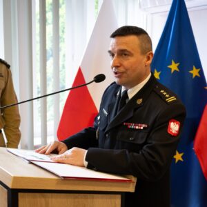 Uroczystość z udziałem strażaków