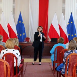 Uczestnicy spotkania z kadra kierowniczą środowiskowych domów samopomocy