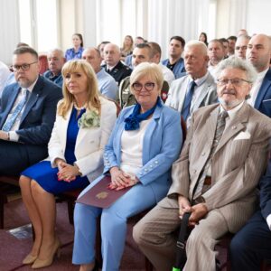 Uczestnicy uroczystości z okazji święta krwiodawców