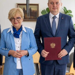 Wojewoda podkarpacki Teresa Kubas-Hul i II wicewojewoda podkarpacki Tomasz Lorenc