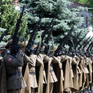 Uczestnicy Święta 21 Brygady strzelców Podhalańskich