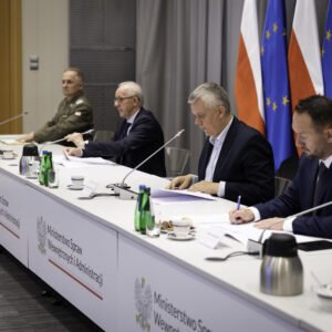 Uczestnicy narady wojewodów w Ministerstwie Spraw Wewnętrznych i Administracji