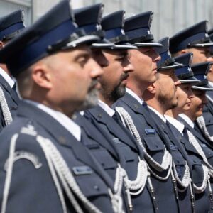 Uczestnicy uroczystości z okazji wojewódzkiego święta służby więzienne