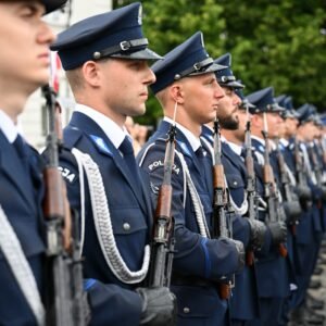 Uczestnicy obchodów Święta Policji