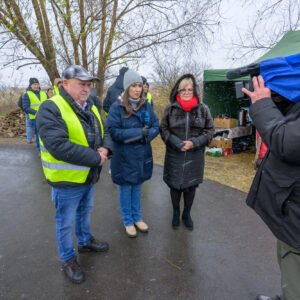 Czesław Siekierski, minister rolnictwa i rozwoju wsi oraz Teresa Kubas-Hul, wojewoda podkarpacki spotkali się w niedzielę z protestującymi w Medyce rolnikami.