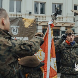 Uczestnicy przysięgi wojskowej podkarpackich terytorialsów