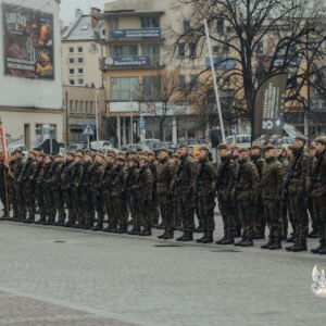 Uczestnicy przysięgi wojskowej podkarpackich terytorialsów