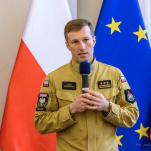 Uczestnicy spotkania dotyczącego obrony cywilnej